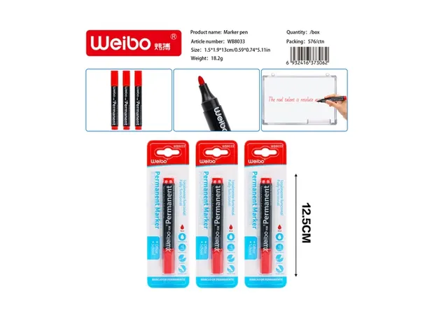 Rotulador, 1 pieza, color rojo, modelo WB8033