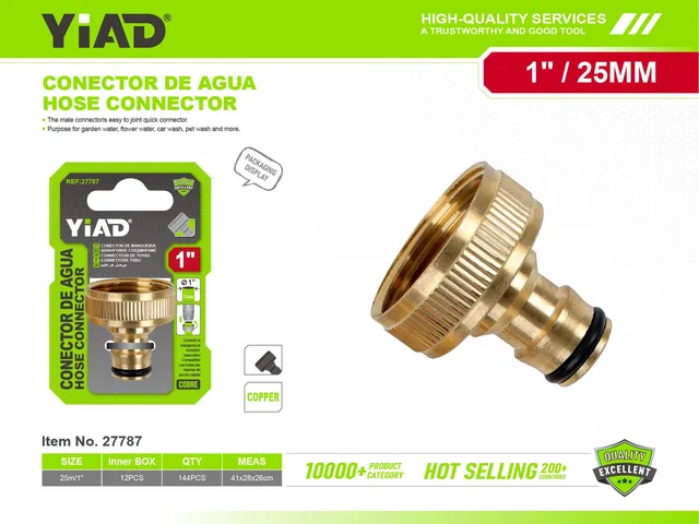 Conectores metálicos para tubería de agua, ref. 27787