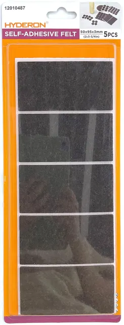 Protectores de fieltro, 50 × 95 mm, 5 piezas