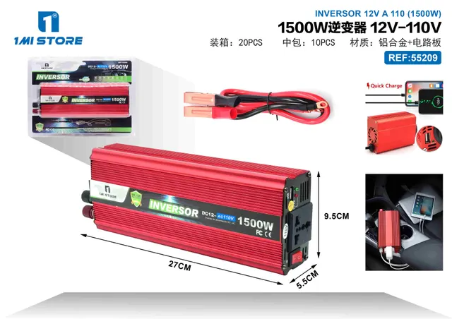 inversor, 1500 W, 12 V, 110 V