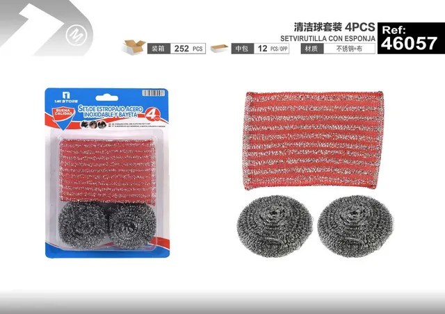 Esponjas de lana de acero, 5 piezas