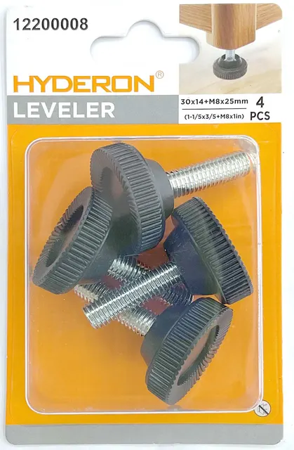 Pata ajustable, 30 × 14 mm, 4 piezas, modelo 12200008