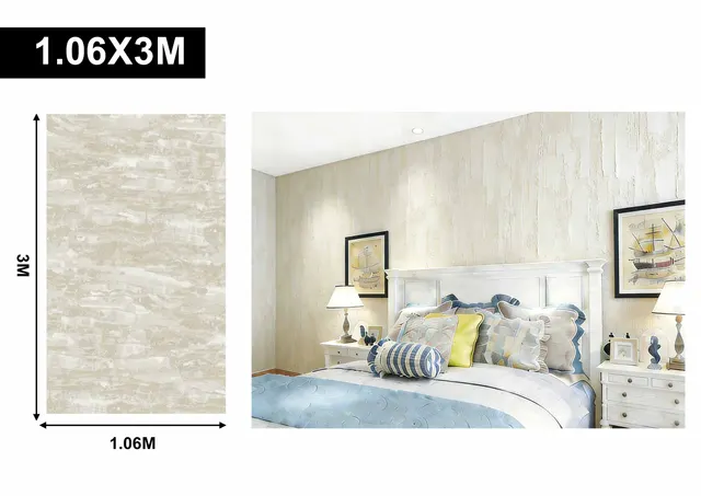 Papel tapiz efecto tela, 1,06 × 3 m, 3 m, modelo 03117