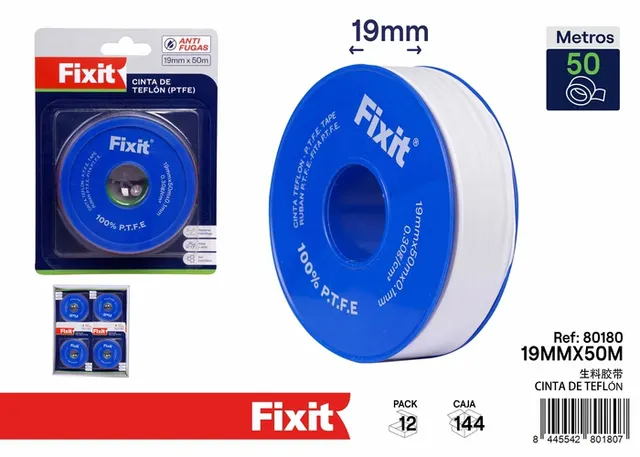 Cinta de fibra natural, 19 × 50, 0,1 × 0,3, color azul