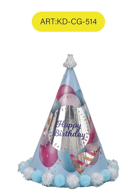 sombrero de cumpleaños, 18 × 13 cm, modelo KD-CG-514