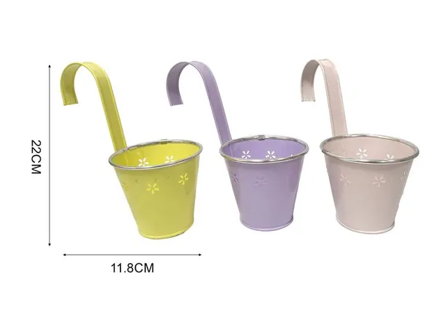 Macetero de hierro forjado, modelo DM0650, color multicolor