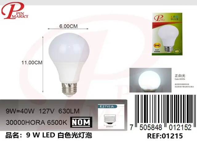 bulbo, 9 W, modelo 262039
