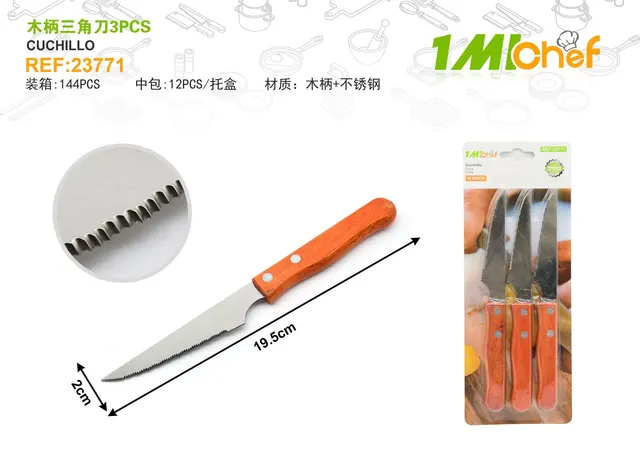 Cuchillo, 3 piezas, ref. 23771