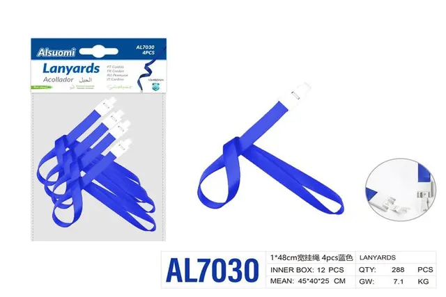 Acollador, 1 × 48 cm, 4 piezas, color azul