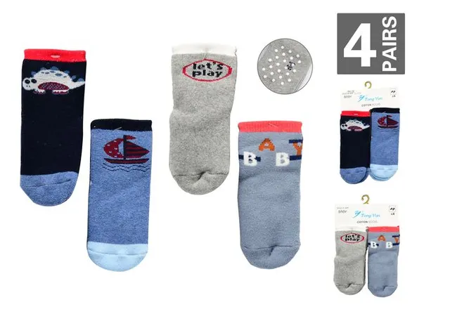 calcetines de bebe, 4 piezas, modelo A4002-2