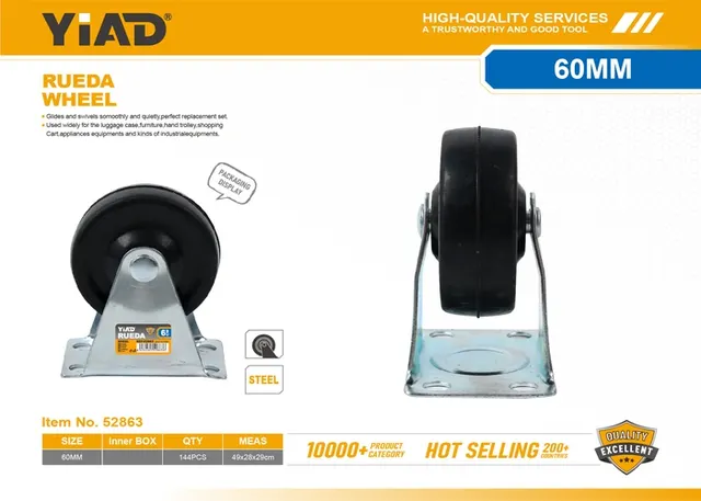 Ruedas de goma, 2,5 pulgadas, ref. 52863