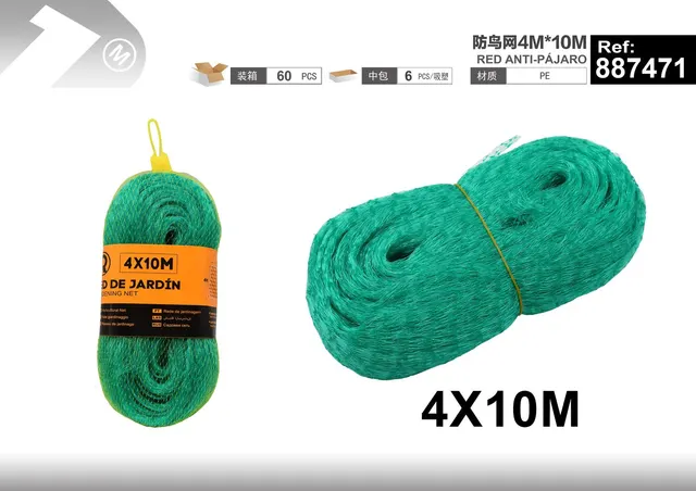 Malla para aves, 4 m, 10 m