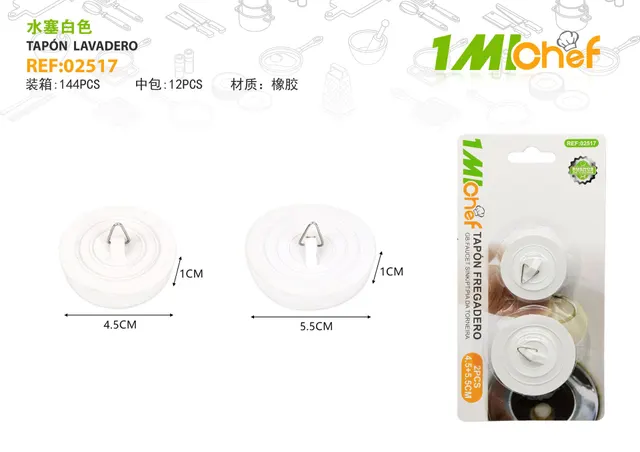 Accesorios para fregadero, 2 piezas, color blanco, ref. 02517