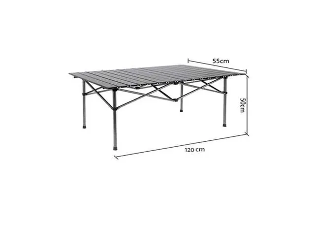 Mesa, 120 × 55 × 50 cm, 60 × 22 × 20 cm, color negro