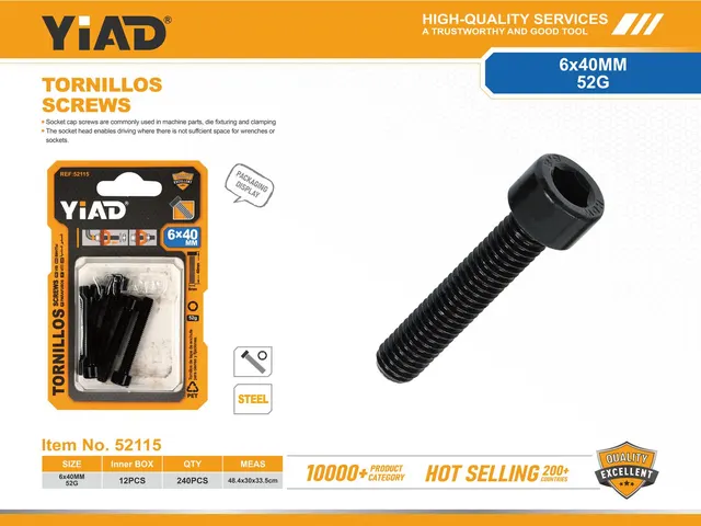 Tornillo, 6 × 40, ref. 52115