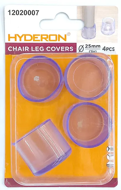 Protector para patas de mesa, 25 × 27 mm, 4 piezas, color transparente