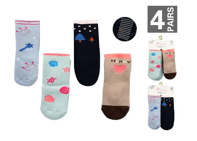 calcetines de bebe, 4 piezas, modelo A3002-1