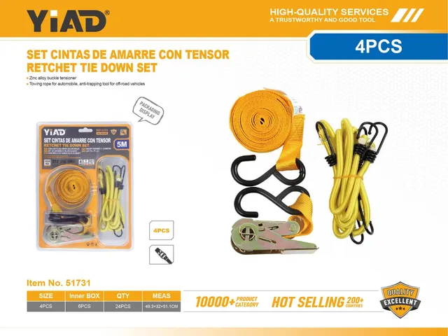 Tensor, modelo OD7, 2,5 cm, 7,5 mm, 5 m, 4 piezas, 1 pieza, 3 piezas
