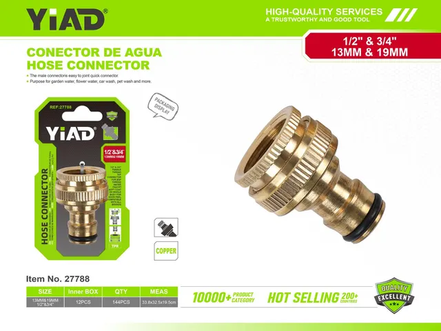 Conectores metálicos para tubería de agua, ref. 27788
