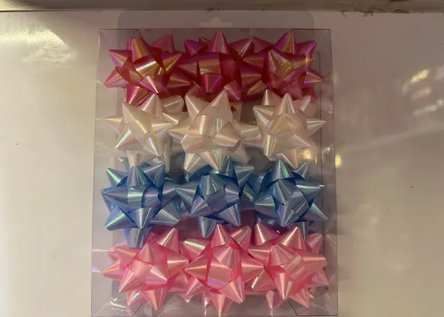 Flor estrella hecha a mano, 2,5 pulgadas, 12 piezas