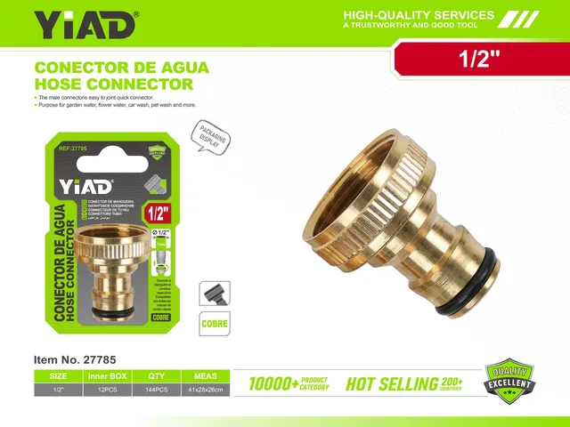 Conectores metálicos para tubería de agua, ref. 27785