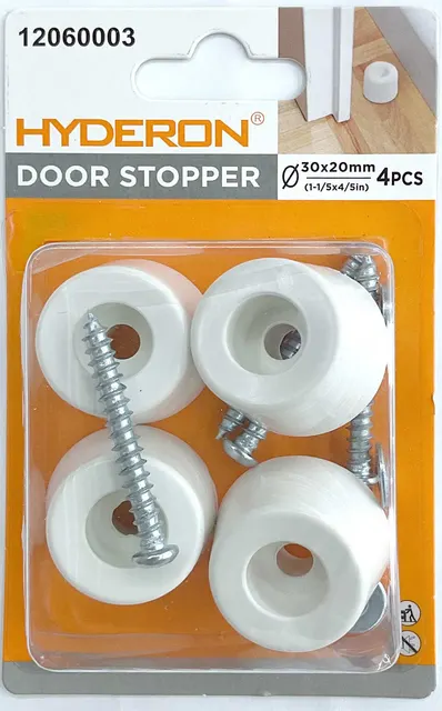 Topes para puertas, 30 × 20 mm, 4 piezas, color blanco