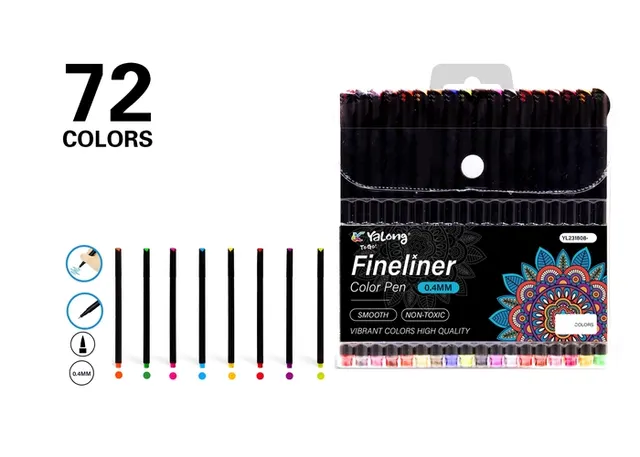 Pluma de dibujo, color negro, modelo YL231810-72