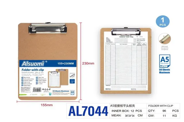 Abrazaderas de placa, modelo A5, modelo AL7044