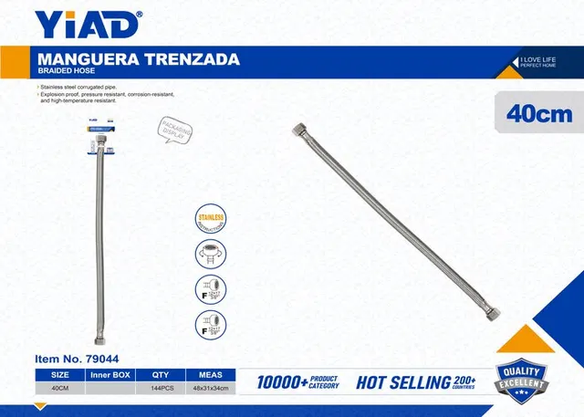 Manguera trenzada, 40 cm, modelo YD79044