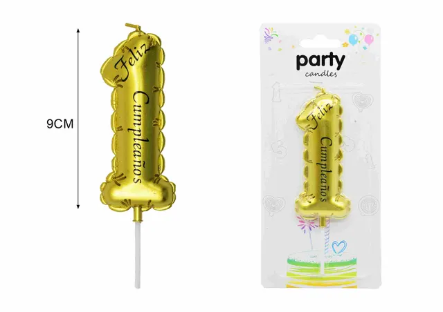 cumpleañosvelas, 9 cm, modelo 145967