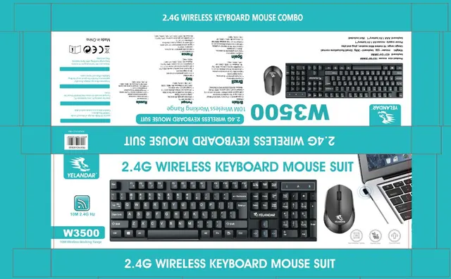 Conjunto de teclado y ratón., modelo W-3500