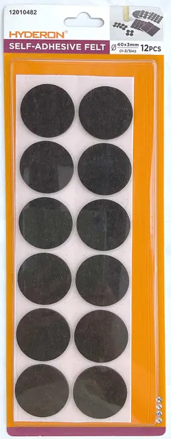 Protectores de fieltro, 40 mm, 12 piezas