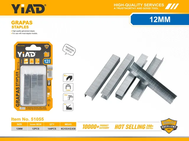 Clavos para clavadora, 12 mm, ref. 51055