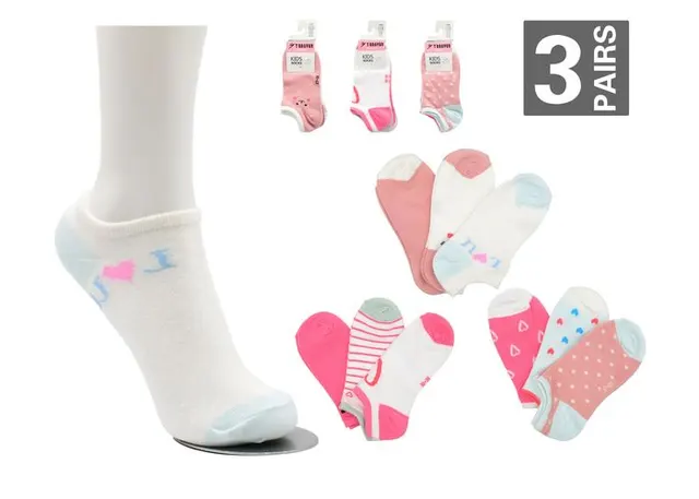 Calcetines para niña, 3 piezas, modelo 131842