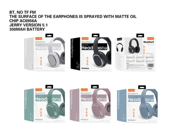auriculares bluetooth, color azul, modelo HZ-BT800
