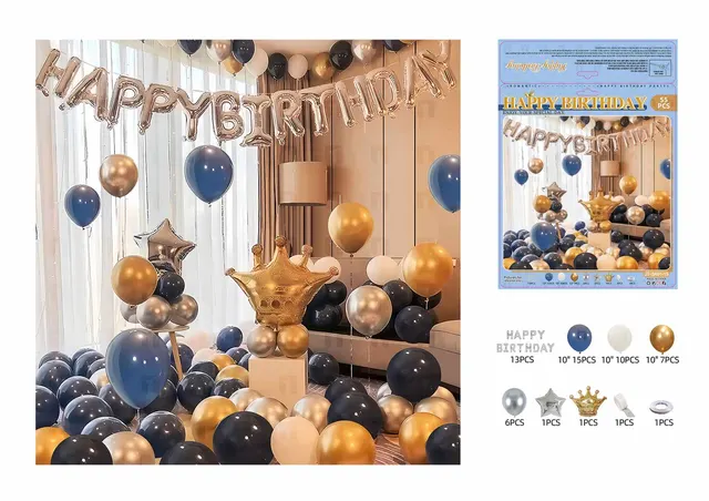 Globos de película de aluminio., 55 piezas