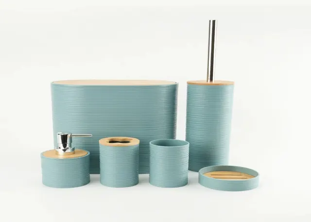 Juego de baño, color azul, modelo 610768