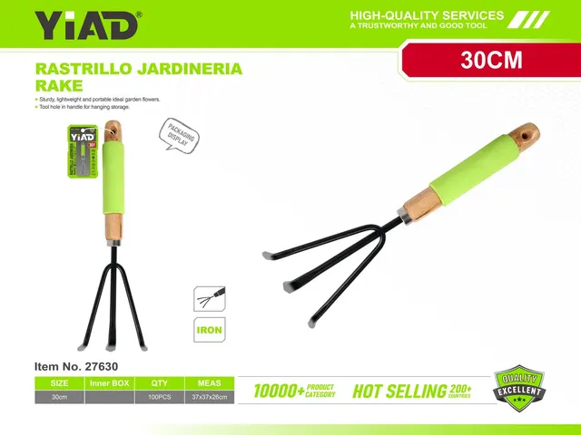 Herramienta con mango corto de madera, ref. 27630