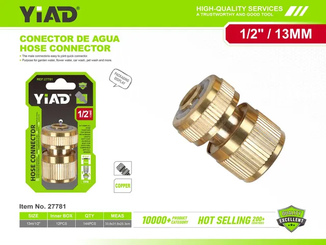 Conectores metálicos para tubería de agua, ref. 27781