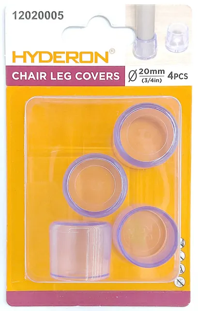 Protector para patas de mesa, 20 × 22 mm, 4 piezas, color transparente