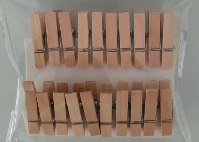 Abrazadera de madera, 3,5 × 0,7 cm, 20 piezas