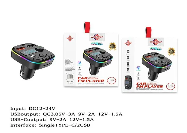 Bluetooth en el coche, color azul, modelo CZ-08A