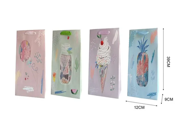 Bolsas de vino, 12 × 39 × 9 cm, color blanco, modelo 131636