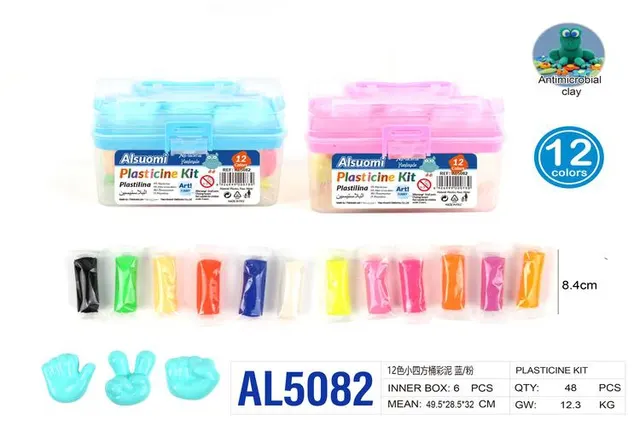 Arcilla coloreada, colores azul y rosado, modelo AL5082