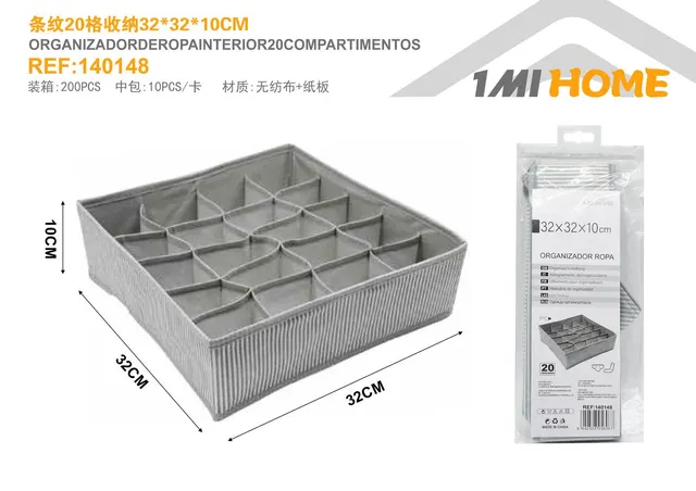 Caja de almacenamiento, 32 × 32 × 10 cm, modelo 140148