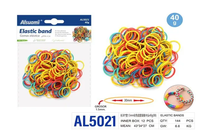 Goma, 1,5 mm, 40 g, color multicolor, modelo AL5021