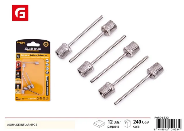 Aguja para inflar, 6 piezas
