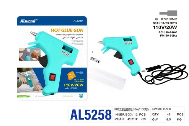 pistolas de pegamento, 20 W, 110 V, color azul