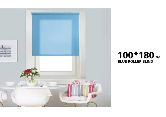 Estores enrollables, 100 × 180 cm, color azul, modelo 189928