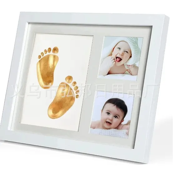 Marcos de fotos de MDF, 28 × 23 × 1,8 cm, 250 g, color blanco, modelo 137378